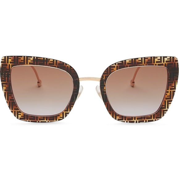 FENDI 55MM Cat Eye Logo Sunglasses